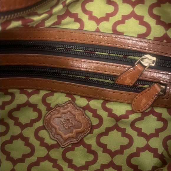 Oryany Brown Leather Satchel Bag with Crossbody strap - Picture 2 of 12